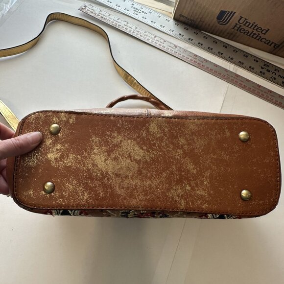 Patricia Nash Womens Leather Purse Embroidered Brown Boho Crossbody Handcrafted - Picture 7 of 13